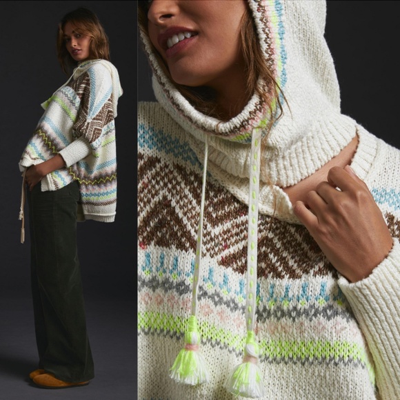 Anthropologie Two Piece Removable Hoodie Sweater - Picture 2 of 11